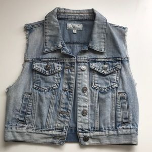 Chiqle Denim Architect destroyed denim vest